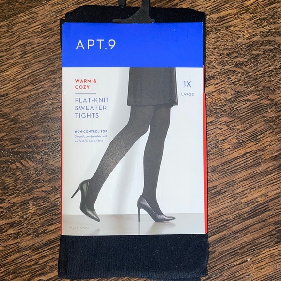 APT. 9➕NWT Flat Knit Sweater Tights - Picture 2 of 5